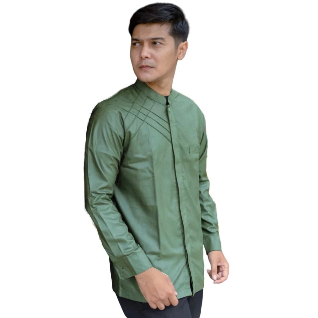 Baju Koko Pria Lengan Panjang Motif Marvel Elrumi Size S M L XL XXL