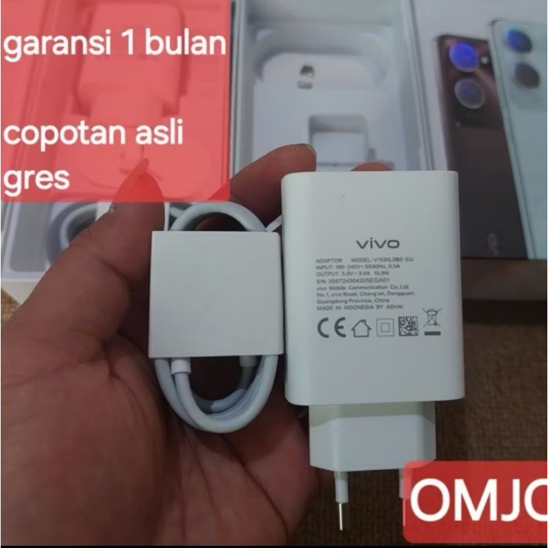 Charger Vivo Y19s original copotan 15Watt bawaan hp ada bekas dan ada baru