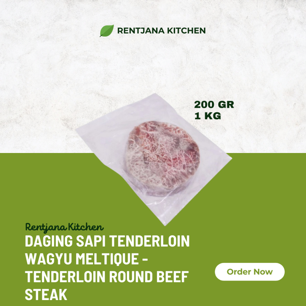 

Daging Sapi Tenderloin Wagyu Meltique - Tenderloin Round Beef Steak 200gr / 1kg