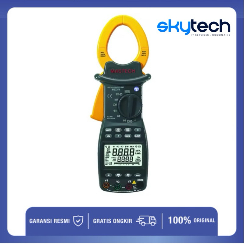 MASTECH MS2203 Wattmeter 3-Phase Professional High Sensitivity Clamp