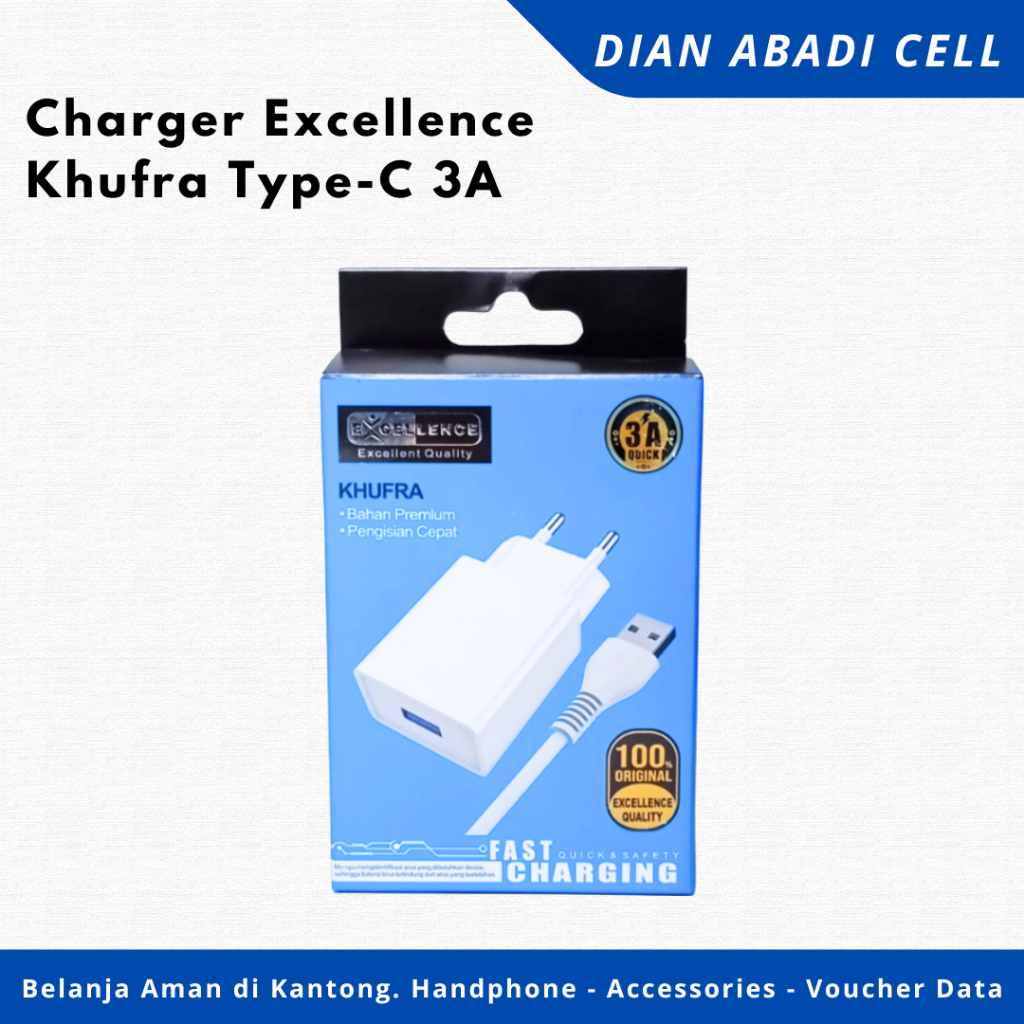Charger Excellence Khufra Type-C 3A