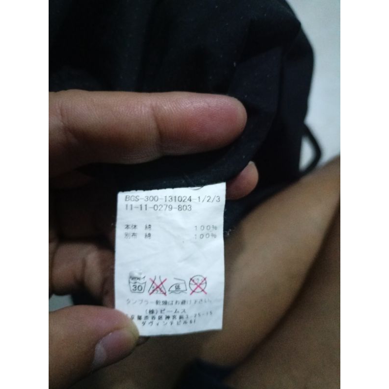 kemeja beams polkadot