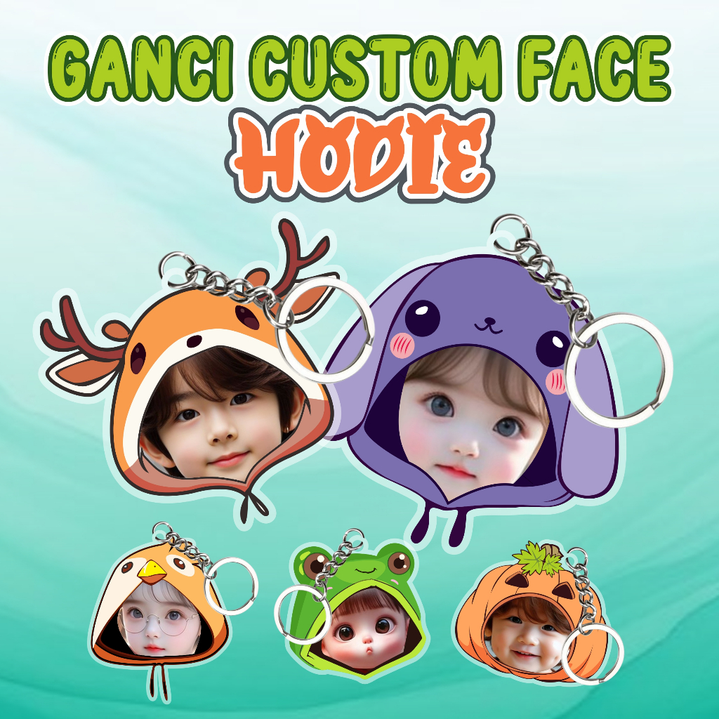 GANCI CUSTOM FACE LUCU - GANCI AKRILIK LUCU - GANCI AKRILIK WAJAH - GANCI AKRILIK