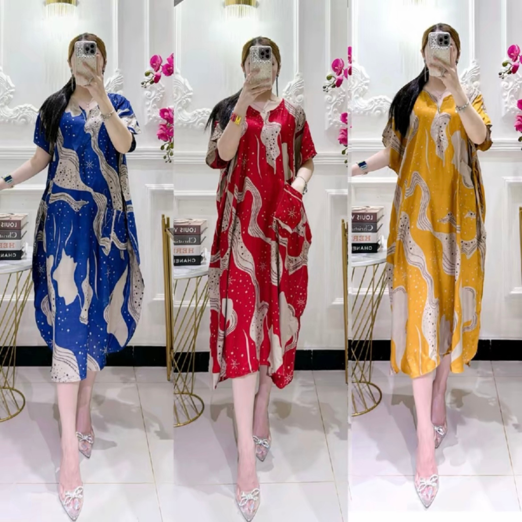 DASTER HEMAT 100 RIBU DAPAT 3PCS DASTER LOWO MOTIF GELOMBANG JUMBO BUSUI FRIENDLY