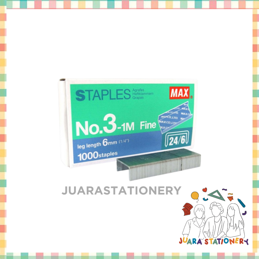 

(12) Staples Max no 3 / Refill Isi Staples Hekter Jepretan Besar