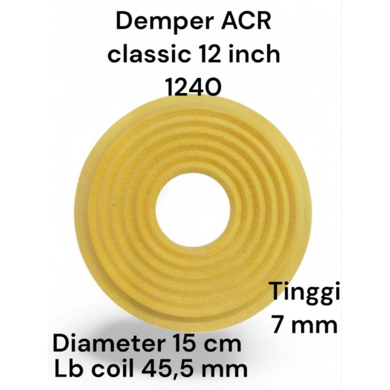 demper 1240 damper speaker per membran ACR acr classic klasik 12 inch diameter lebar 15 cm lubang co