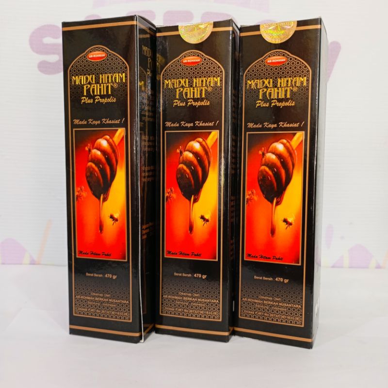 

Madu Hitam Pahit Plus Propolis Ar Rohmah 470 Gram