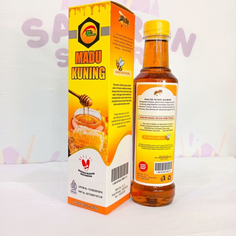 

MADU KUNING AMK 470Gram |Madu Kuning Alami