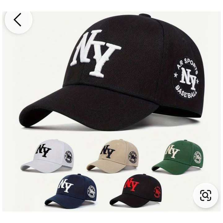 Topi Baseball NY Polos Bahan Cotton Topi Baseball NY Topi Distro Topi Baseball Bordir Topi Pria