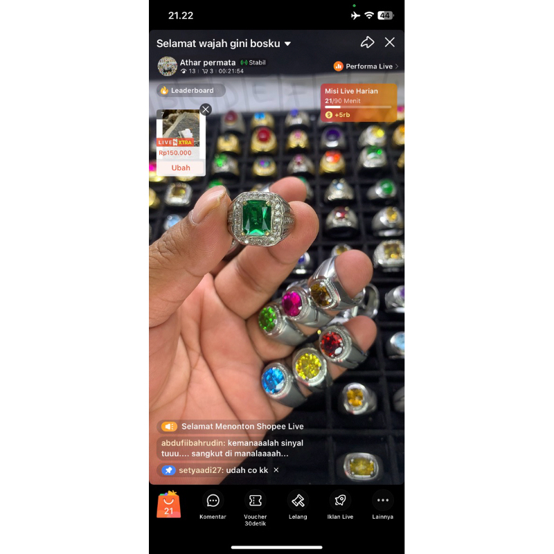 zamrud biron ring Alfaka Micro setting