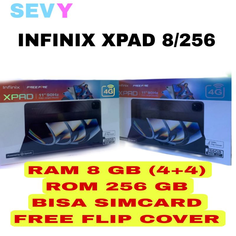 Infinix XPad 8/256 RAM 8 GB (4+4) ROM 256 BISA Simcard Free Flip Cover