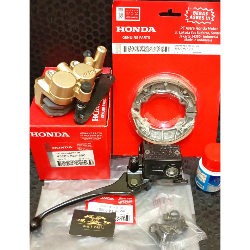 Master Rem Atas Assy Set Kaliper Rem  Depan Supra X Lama Supra Fit Supra X 125 Revo Lama KEV + Kampa