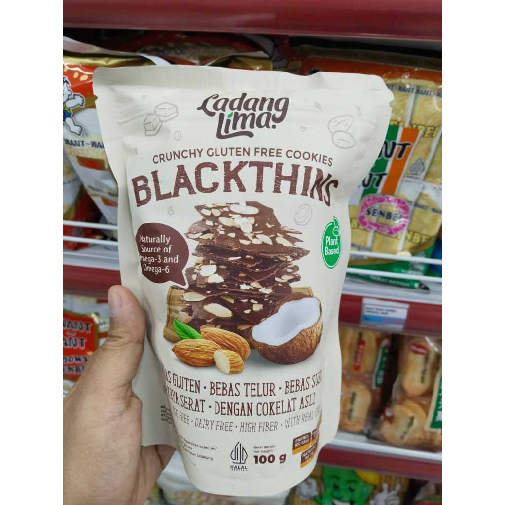

Ladang Lima - Blackthins Cookies 100g / Crunchy Gluten Free | Healthy Cookies With Protein