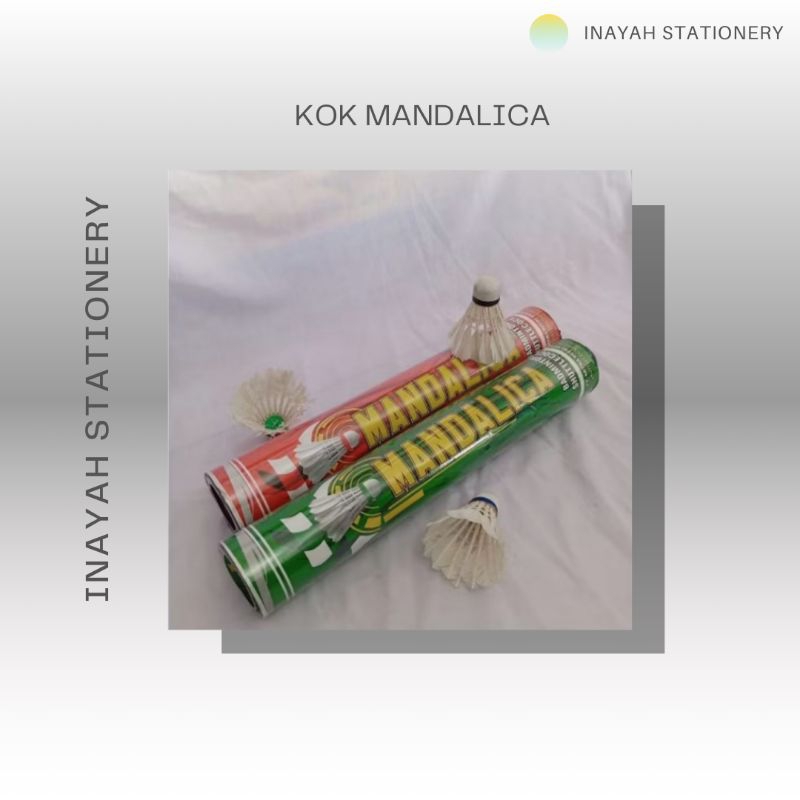BADMINTON SHUTTLECOCK/KOK MANDALICA WARNA MERAH  DAN HIJAU 1ROLL ISI 12PCS Raket Raket