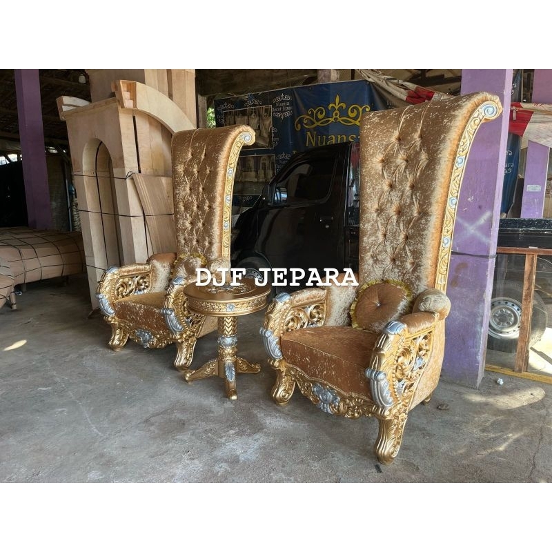 Kursi teras Bellagio / Kursi tera Bellagio jati / Kursi teras mewah / Kursi teras ukir / Meja bundar