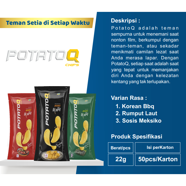 

SNACK POTATO Q 22GR ISI 10 PCS