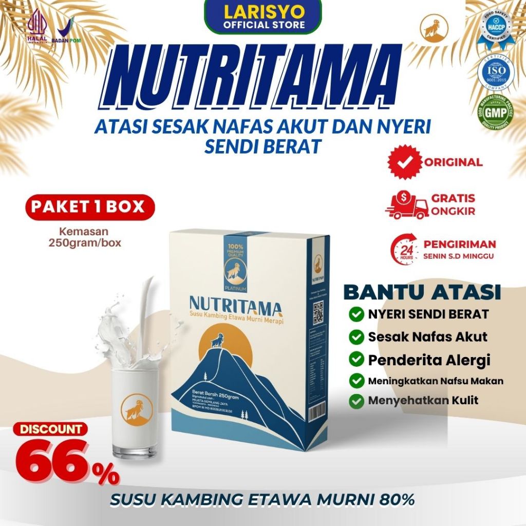 

Nutritama Platinum Susu Etawa Untuk Kecerdasan Anak Paket 1 Box Kemasan 250gr