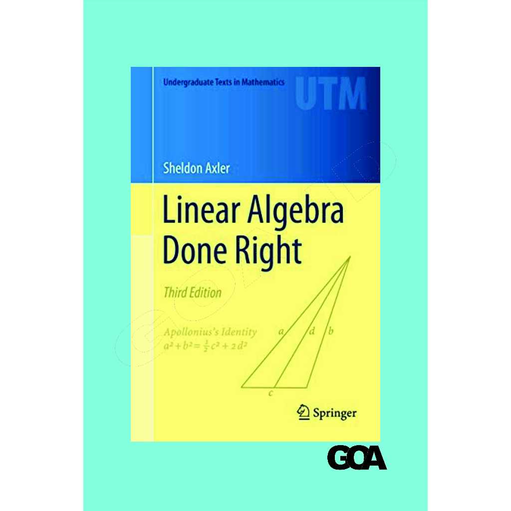 Linear Algebra Done Right