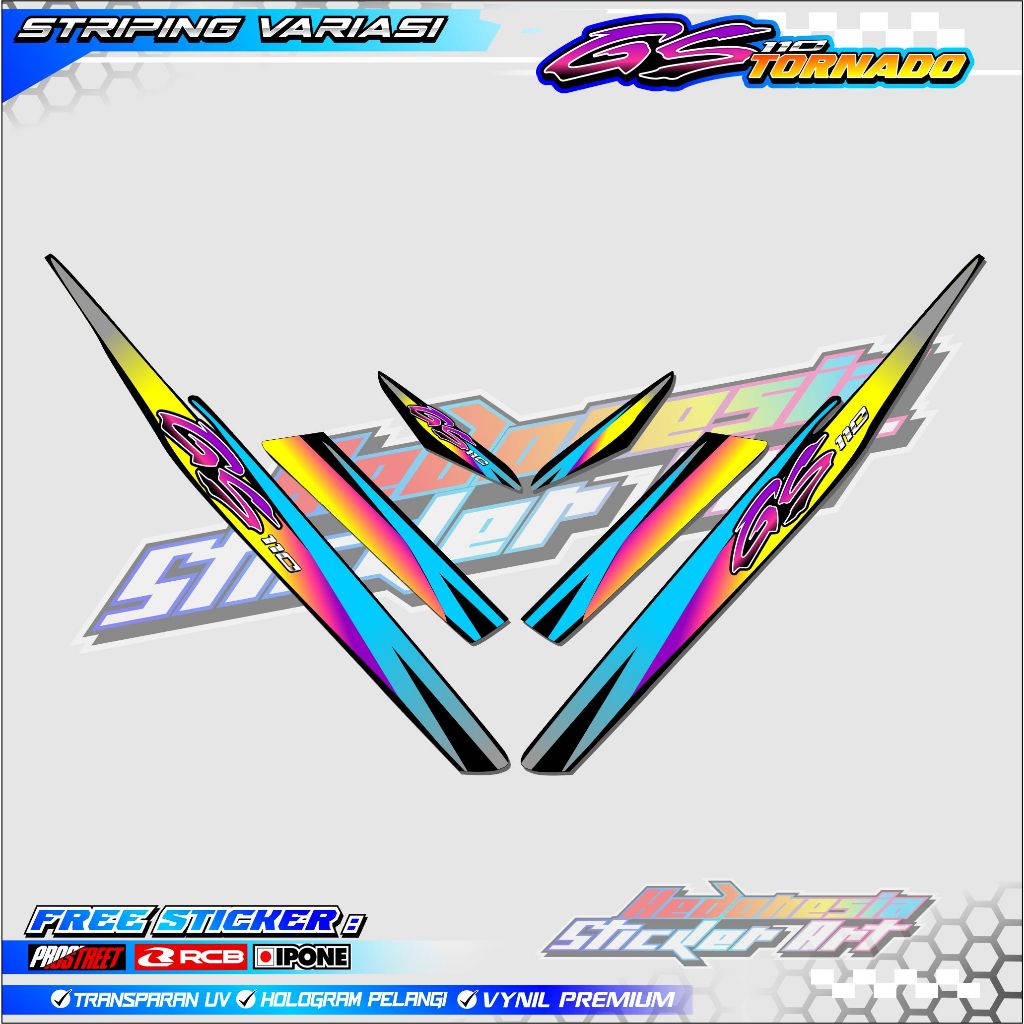 STRIPING VARIASI SUZUKI TORNADO GS / STICKER LIST VARIASI MOTOR SUZUKI TORNADO GS