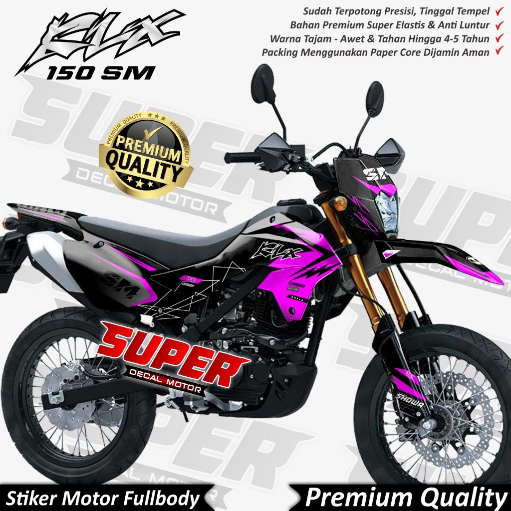 Decal Klx SM 150 Full Body Decal Supermoto Full Body Dekal KLX 150 Terbaru Decal KLX 150 SM Racing 0
