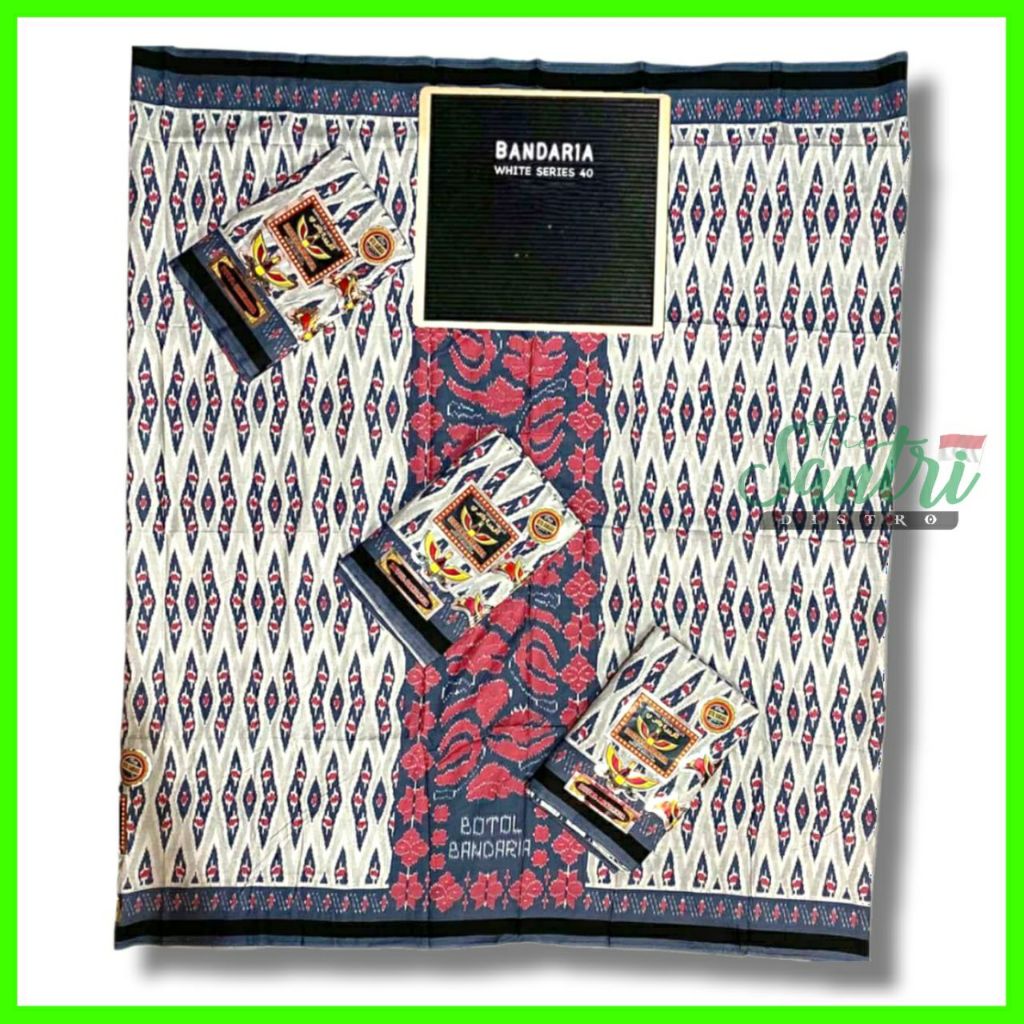 Sarung Goyor Printing / Sarung Botol Bandaria Putih / Sarung Tenun Halus / Sarung Dewasa Keren / Sar