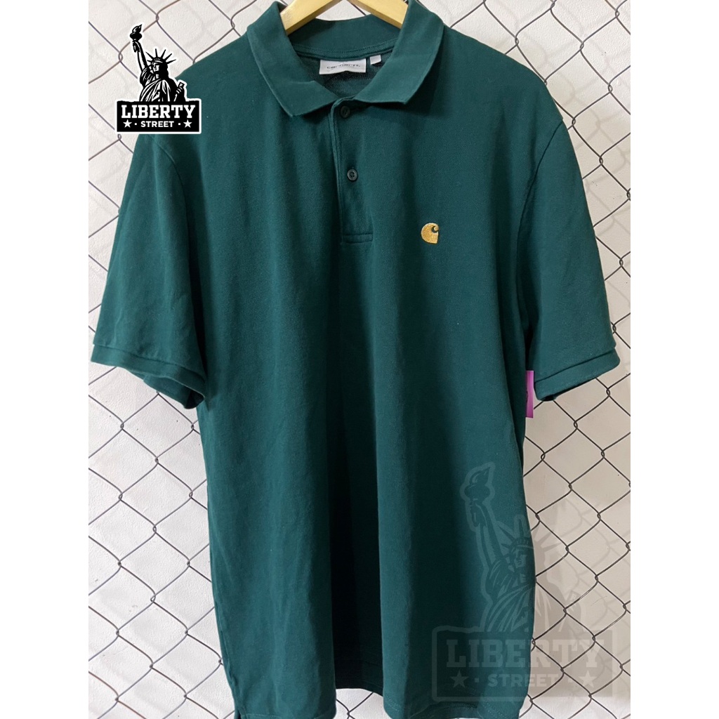 CARHARTT WIP EMBROIDERED LOGO POLO SHIRT