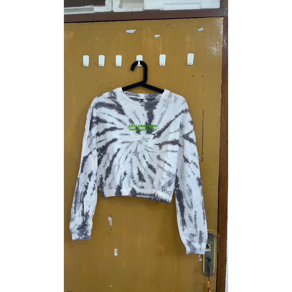 PRELOVED CROPPED SWEATER TIE DYE COLORBOX/SWEATER COLORBOX TIE DYE/SWEATER