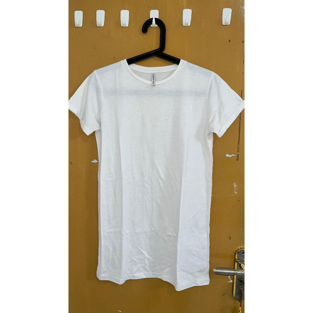 PRELOVED KAOS ATASAN PUTIH PANJANG COLORBOX/WHITE BASIC T-SHIRT COLORBOX/ATASAN POLOS/BASIC WHITE T-