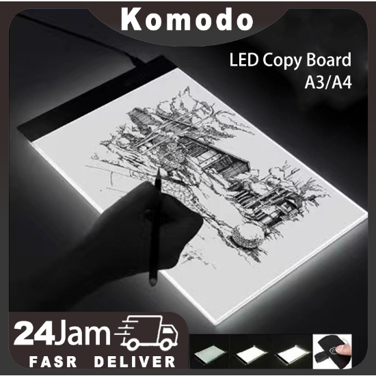 

A3/A4 LED Drawing Tracing Board Stensil Board Papan Jiplak Gambar LED Anak Dewasa / Copy Board Papan LED Light Pad Ultra Slim / Led Drawing Tracing Board