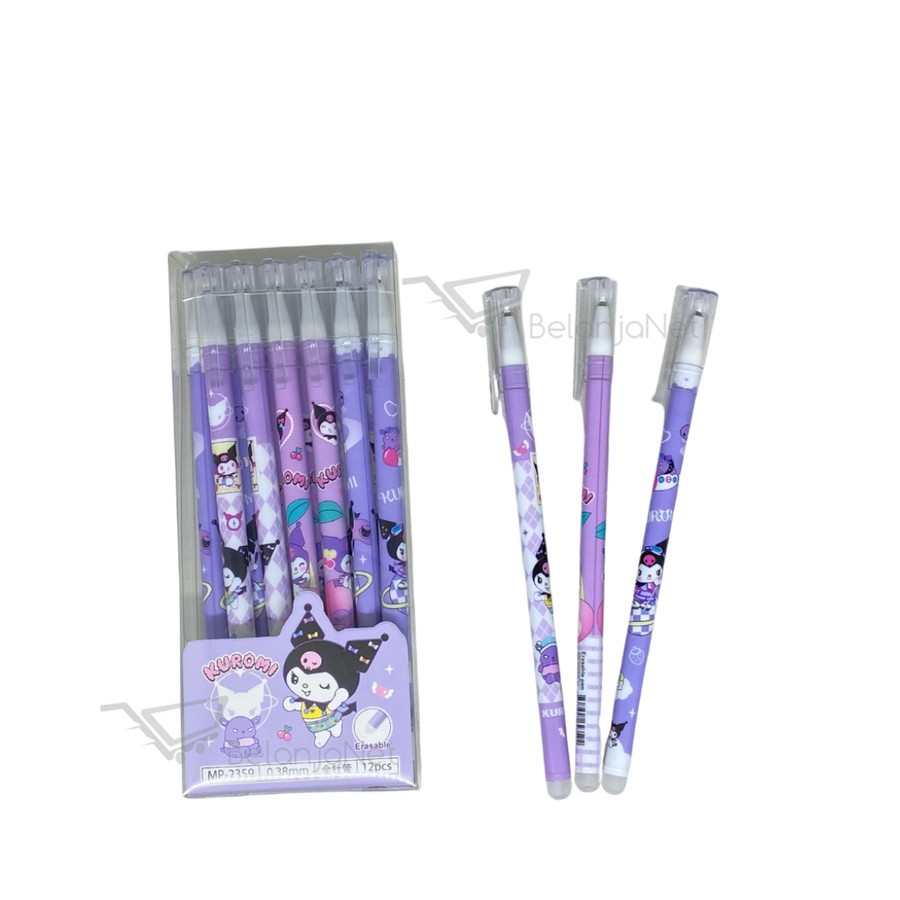 

Pen Gel Bisa Dihapus | Erasable Pen Gel Kuromi Sanrio [12 PCS]