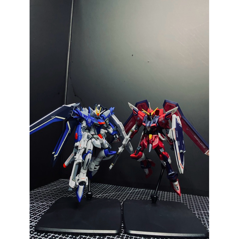 Sold Hg Rising Freedom Gundam dan Hg Immortal Justice Gundam Sudah Rakit Mulus No Minus Acc lengkap 