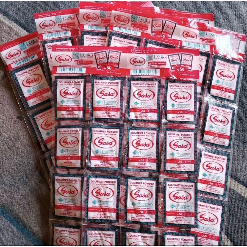 

80pcs (5lembar) micin sasa kemasan 50rupiah / 100rupiah