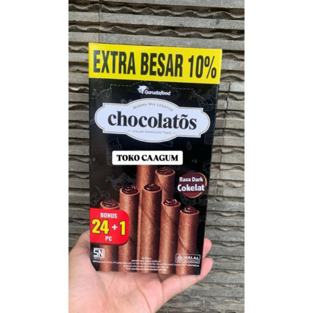 

Chocolatos Rasa Dark Cokelat 1000 isi 24+1 Extra Besar