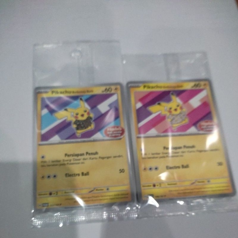 Pikachu batik v2 kartu pokemon Indonesia limited