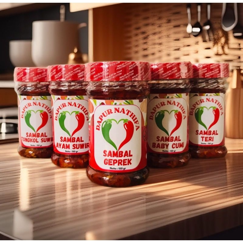 

sambal baby cumi,ayam suwir, tongkol suwir, teri, geprek