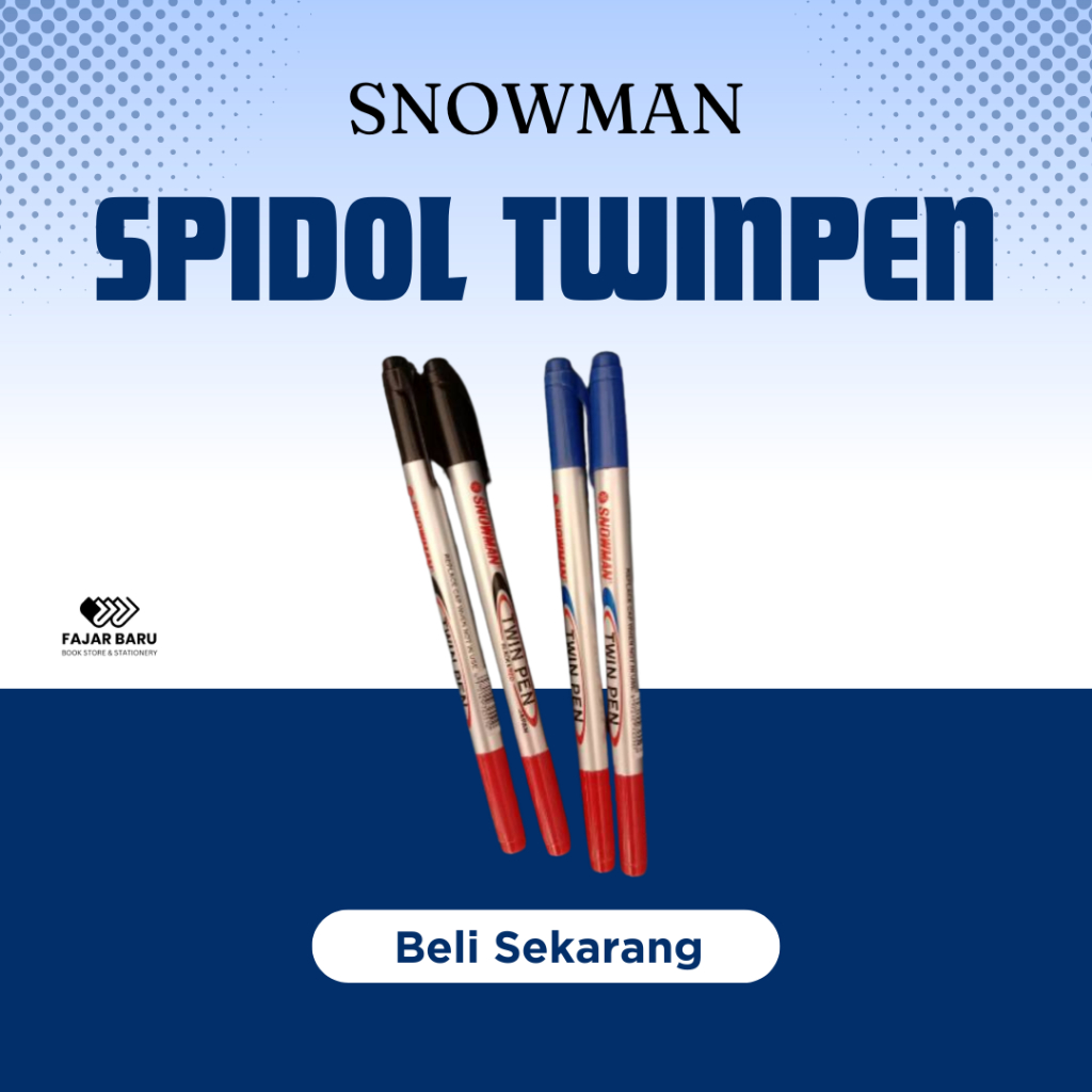 

[ PCS ] SNOWMAN SPIDOL TWINPEN 2 WARNA - PERMANENT MARKER