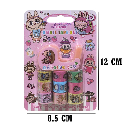 

Washi Tape Set 10 in1 Mini Tape DIY Labubu Tape Set Labubu Sticker Penanda Buku Labubu