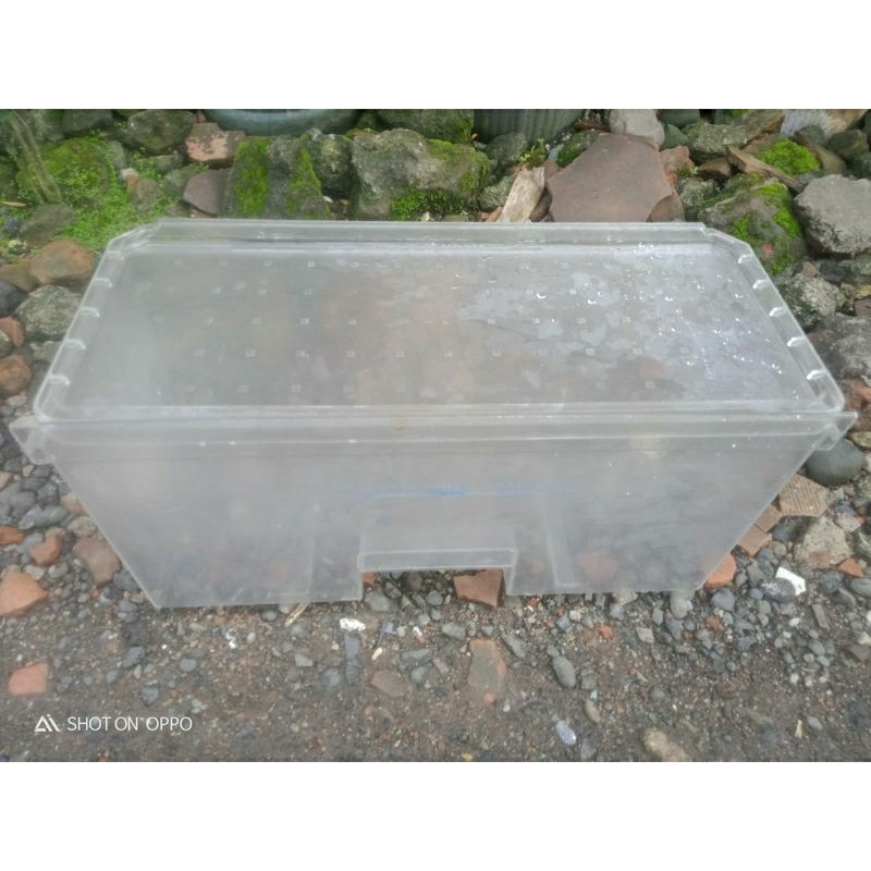 RAK SAYUR DAN TUTUP KULKAS SHARP 1 PINTU  ORIGINAL COPOTAN