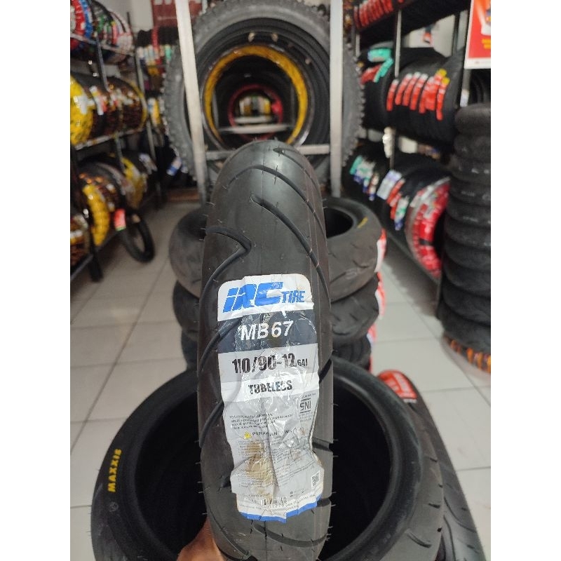 BAN MOTOR MATIC TUBLESS IRC MB67 110/90-12 STANDAR BELAKANG SCOOPY DONAT YAMAHA FREEGO