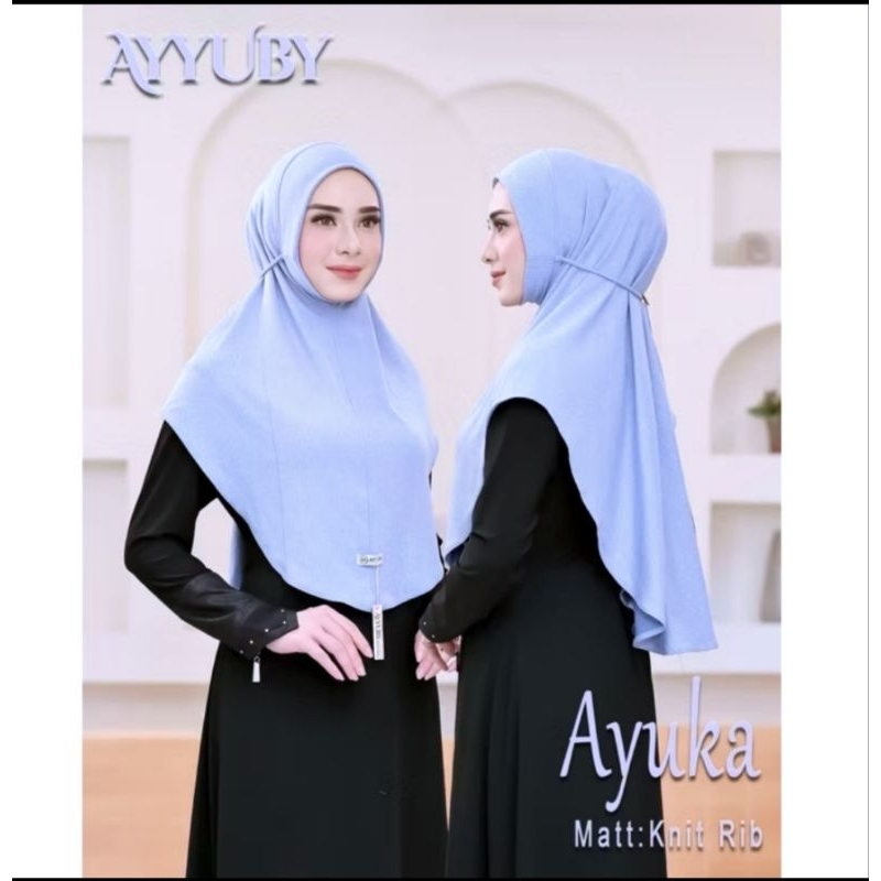 Hijab Bergo Jumbo  Instant Knit Ayuka By Ayyuby