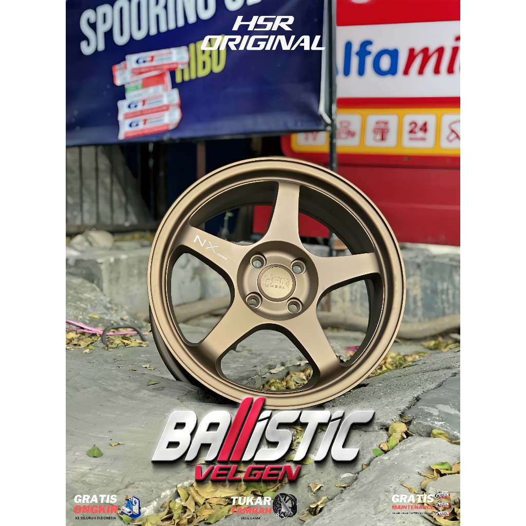 Velg Racing Mobil Corolla, Brio, Yaris DLL Ring 16 Lubang Baut 4 Velg Original HSR Model Palang 5