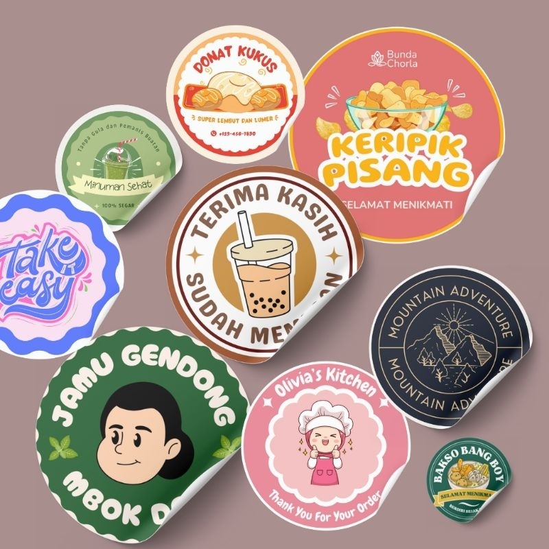 DESAIN STIKER LINGKARAN | Jasa Desain Grafis | Desain Stiker UMKM