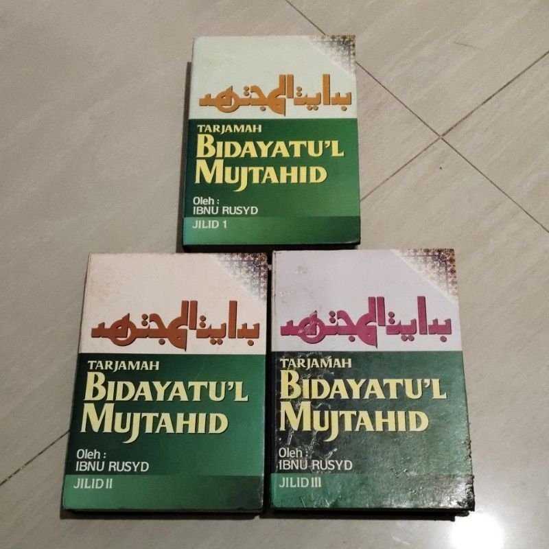 3 BUKU ORI TARJAMAH BIDAYATU'L MUJTAHID JILID 1.2.3 PENERBIT CV ASY SYIFA HARD COVER
