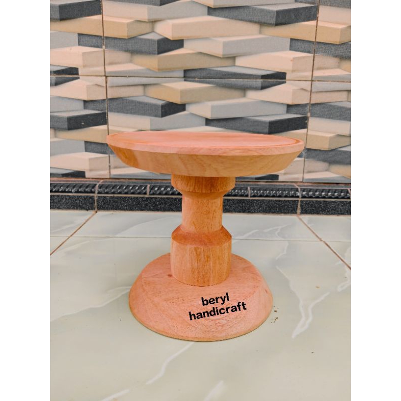 stand cake kayu 18cm