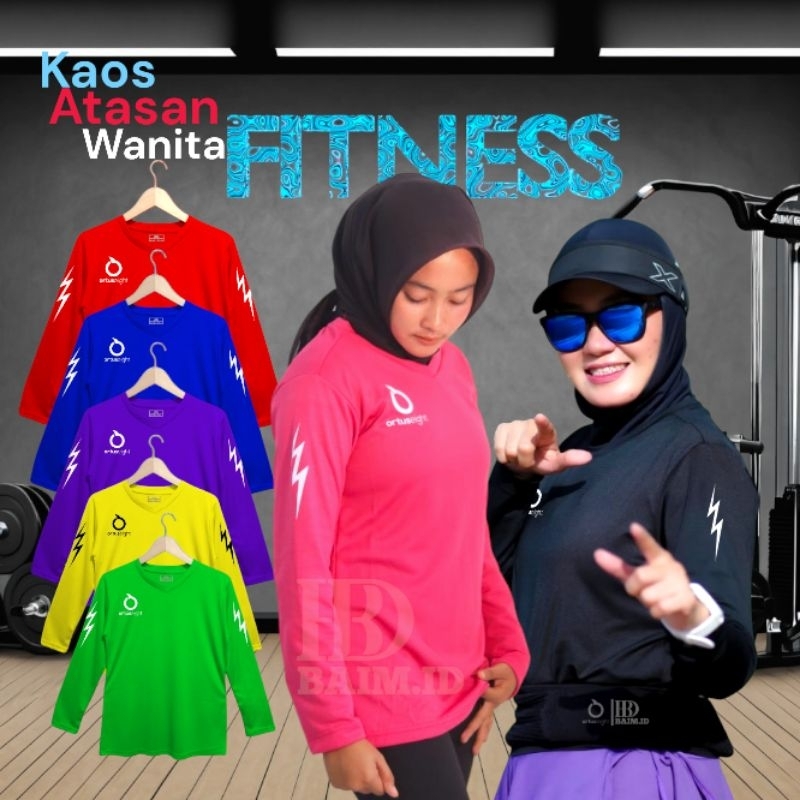 Kaos Olahraga Wanita Baju Running Senam Zumba Aerobic Cewek