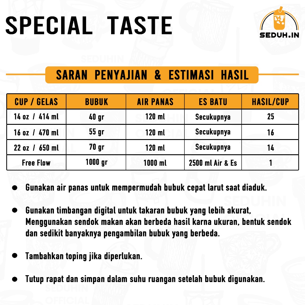 

Minuman Teh Tarik 1KG / Bubuk Minuman Premium