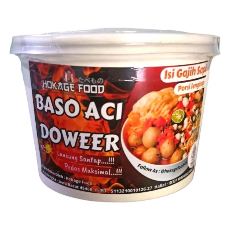 

Hokage Food Baso Aci Doweer Isi Gajih Sapi Pedas Kemasan Paper Bowl