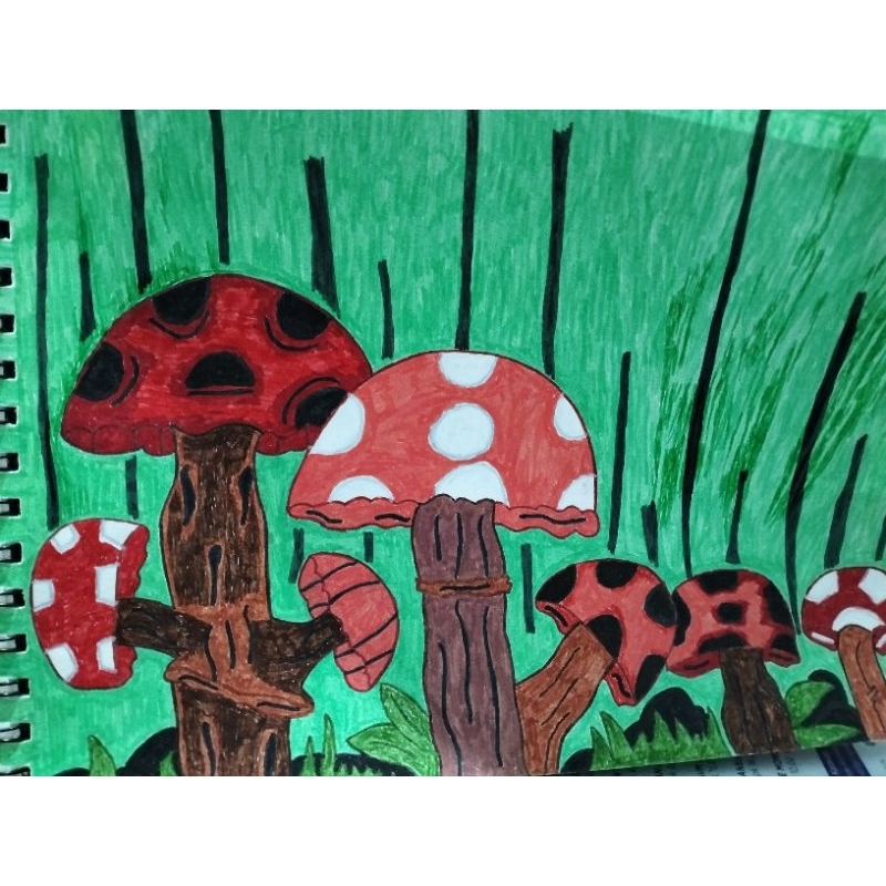 

Gambar yang dibuat dengan hasil karya tangan sendiri