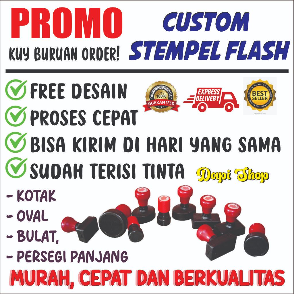 

STEMPEL FLASH OTOMATIS CUSTOM DESAIN SENDIRI STEMPEL KANTOR STEMPEL TOKO STEMPEL LUNAS STEMPEL WARNA MEDIA KERTAS