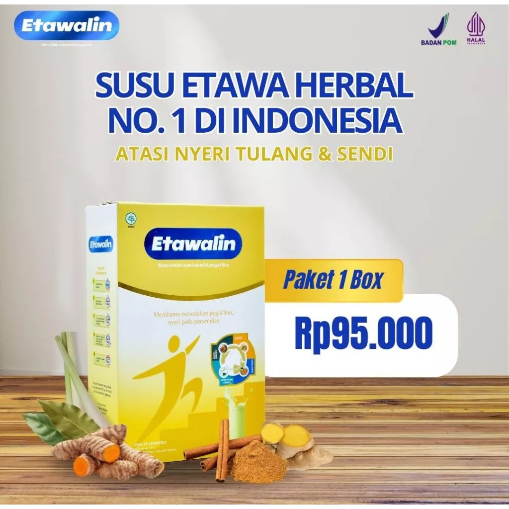 

ETAWALIN Original Susu Kambing Etawa Obat Herbal Asam Urat Rematik Nyeri Sendi dan Pegal Linu BPOM